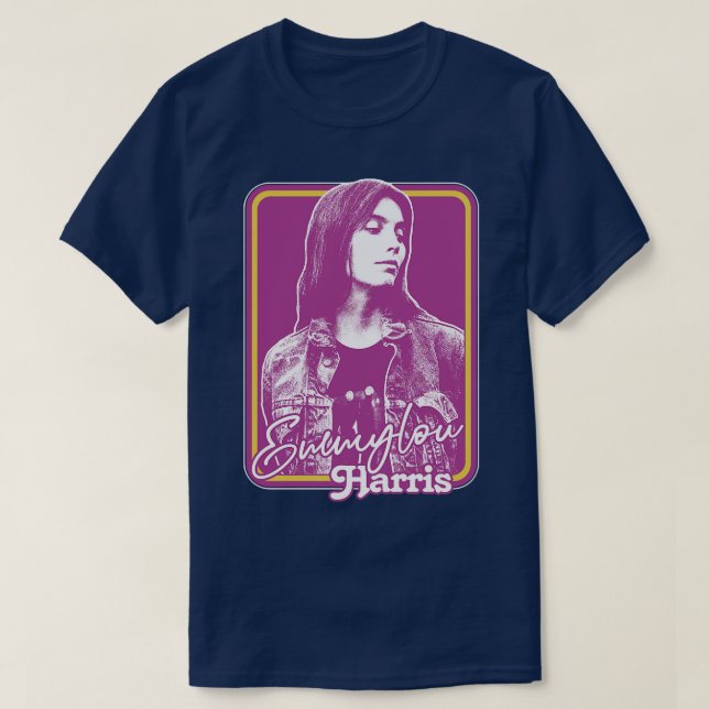 Emmylou  Outlaw Country Retro Fan Design T-Shirt (Design Front)