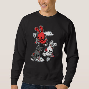 Emo Angel Bunny Soft Goth Valentines Day Pastel Go Sweatshirt