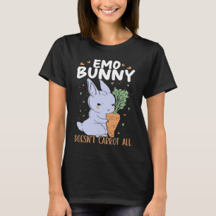 Emo Bunny Doesn't Carrot All Bunny Rabbit Animal B T-Shirt