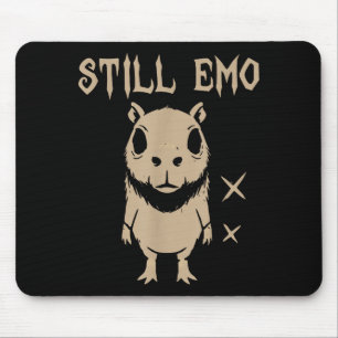 Emo Capybara Goth Punk Still Emo Mouse Mat
