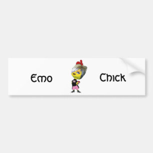 Emo Chick Bumper Sticker