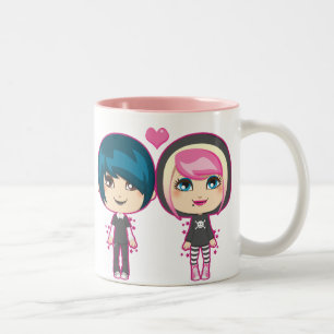 Emo Couple Two-Tone Coffee Mug