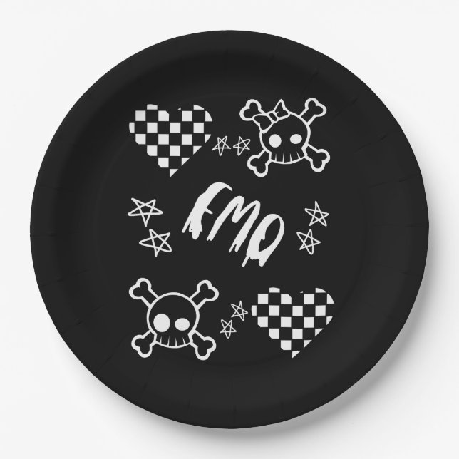 Emo design paper plate (Front)