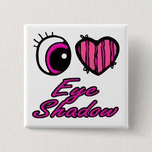 Emo Eye Heart I Love Eye Shadow 15 Cm Square Badge