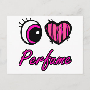 Emo Eye Heart I Love Perfume Postcard