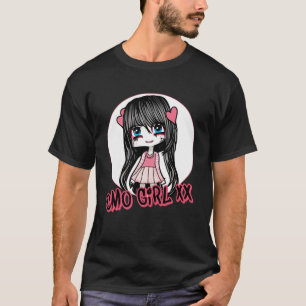 Emo Girl Cute Scene Aesthetic Punk Music Fans Pull T-Shirt