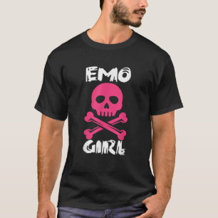 Emo Girl Skeleton Emotional Hardcore T-Shirt