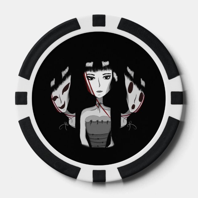 Emo Girls Poker Chips (Front)