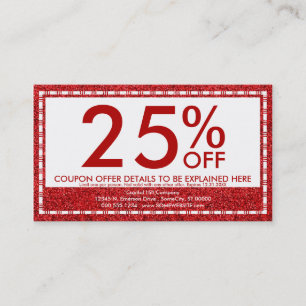 emo glitter coupon card