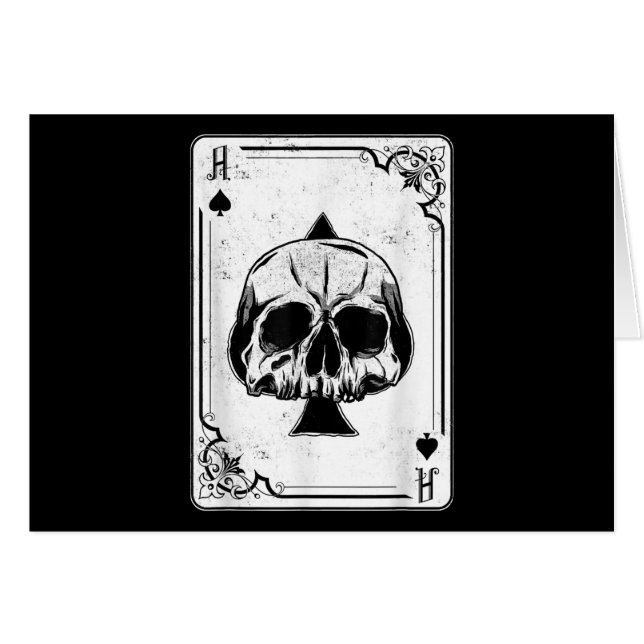 Emo Gothic And Punk Ace of Spades Poker Game (Front Horizontal)