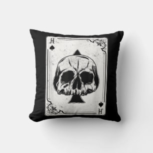 Emo Gothic And Punk Ace of Spades Poker Game Cushion