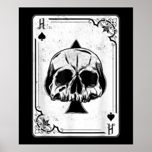 Emo Gothic And Punk Ace of Spades Poker Game Poster