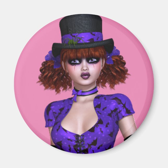 EMO GOTHIC GIRL MAGNETS (Front)