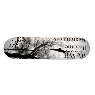 Emo Gothic Skateboard Black and White