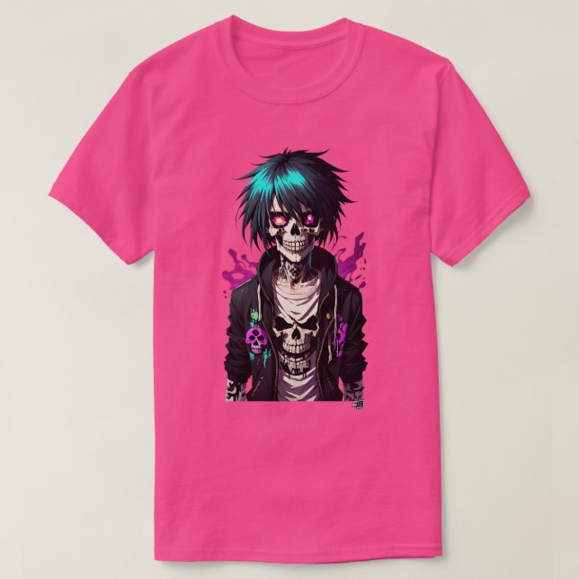 Emo Hair Zombie T-Shirt (Design Front)