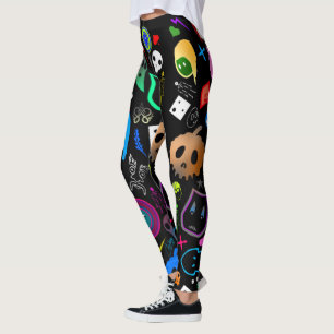 Emo Halloween Pattern Leggings