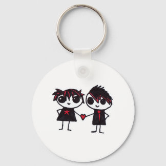 Emo in love key ring