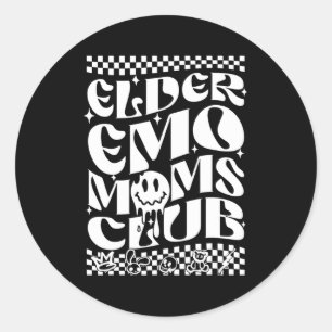 Emo Moms Club Mothers Day Classic Round Sticker
