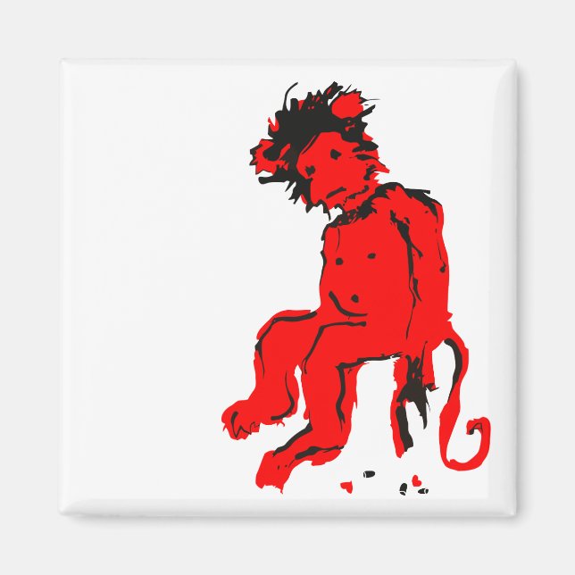 emo monkey ink magnet (Front)