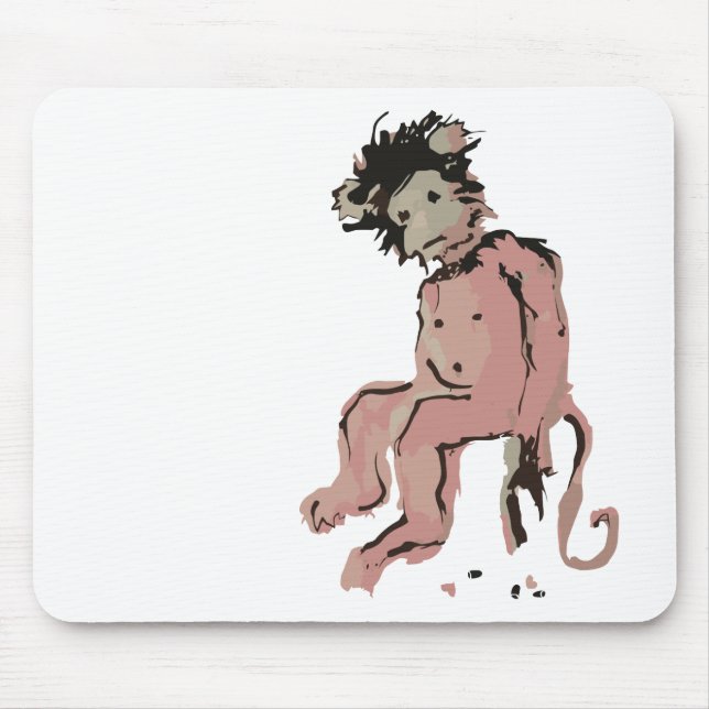 emo monkey ink mouse mat (Front)