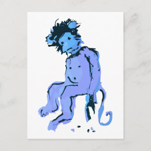 emo monkey ink postcard