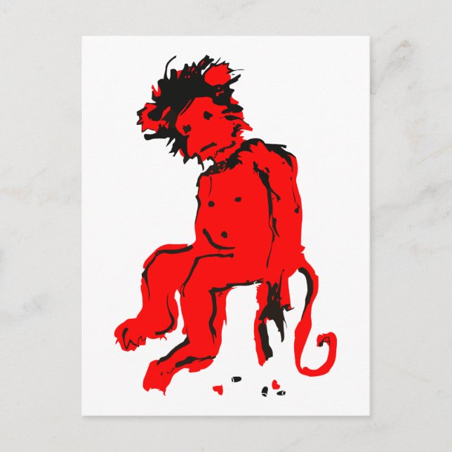 emo monkey ink postcard (Front)