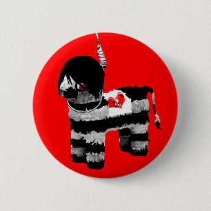 emo pinata 6 cm round badge