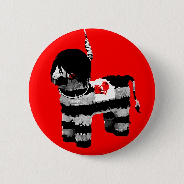 emo pinata 6 cm round badge (Front)