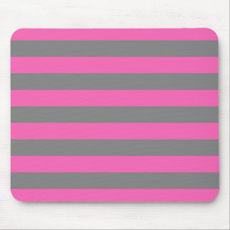 Emo Pink & Grey Stripes Mouse Mat
