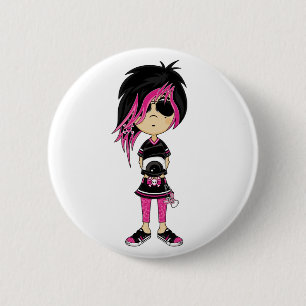 Emo Punk Girl Badge
