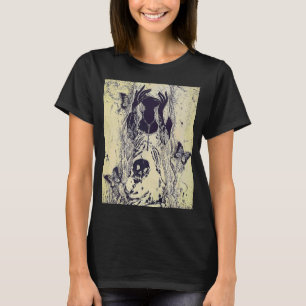 Emo punk graphic womens summer graphic skull butte T-Shirt