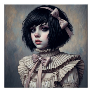 Emo Ribbons and Ruffles Poster