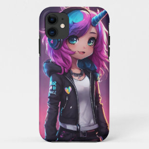 Emo Rock Image: Expressive Artistic Expression iPhone 11 Case