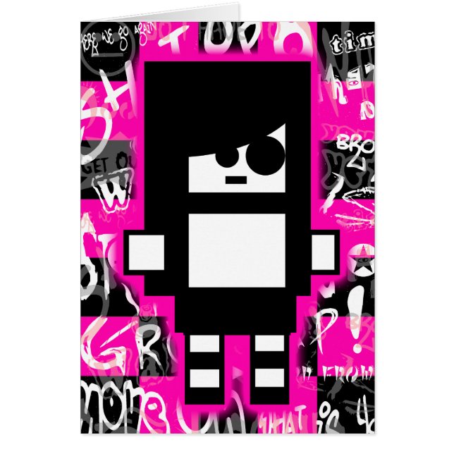 Emo Scene Girl Card (Front)