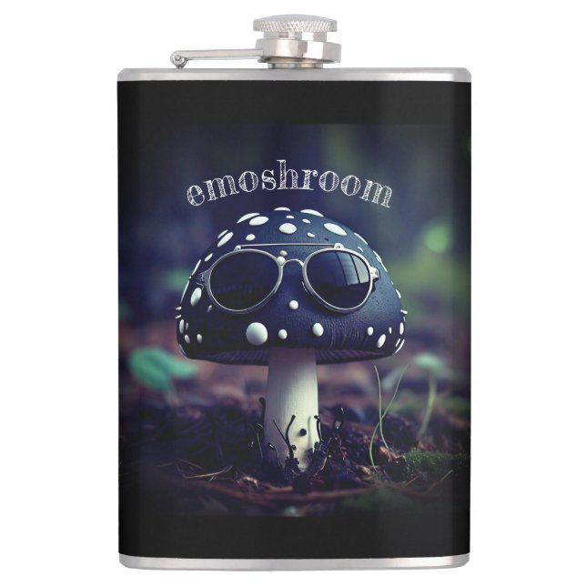Emo Shroom Hip Flask (Front)