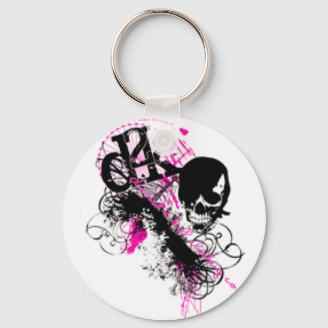 emo_skull key ring (Front)