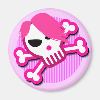 Emo skull on magnet
