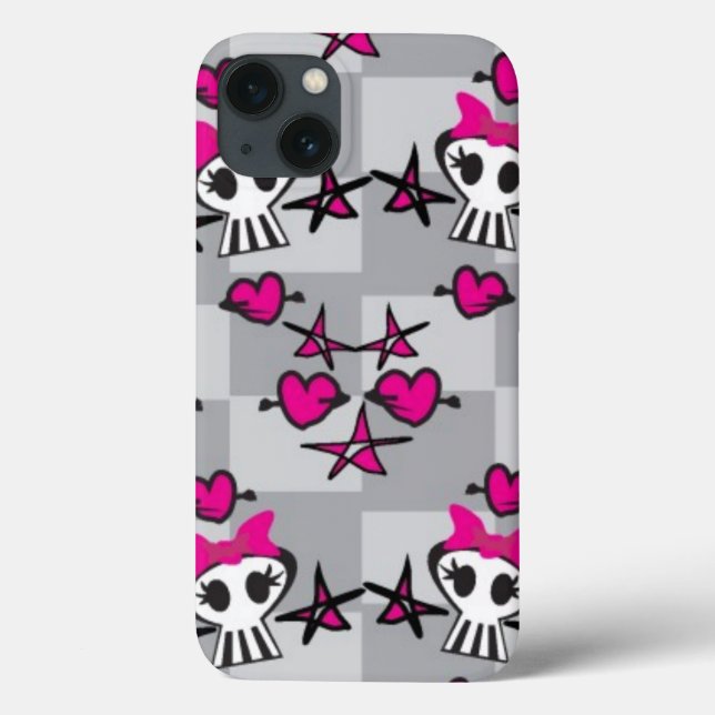 Emo Skulls Pattern Case-Mate iPhone Case (Back)