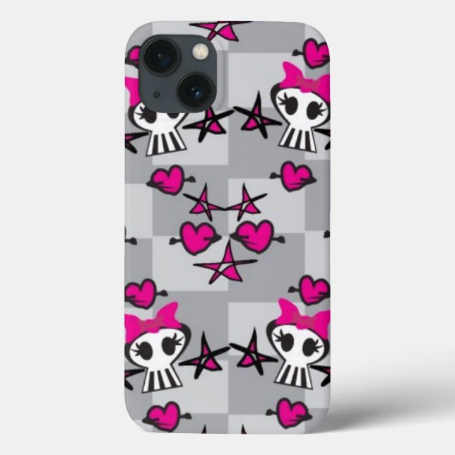 Emo Skulls Pattern Case-Mate iPhone Case (Back)