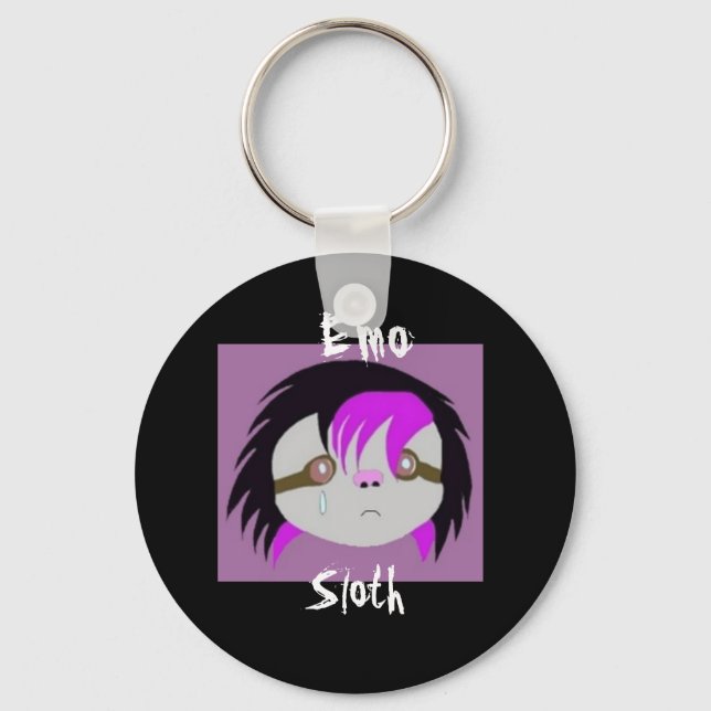 Emo Sloth Keychain (Front)