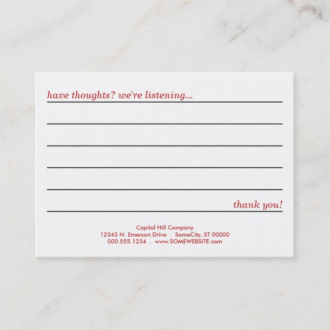 emo style comment card (Front)