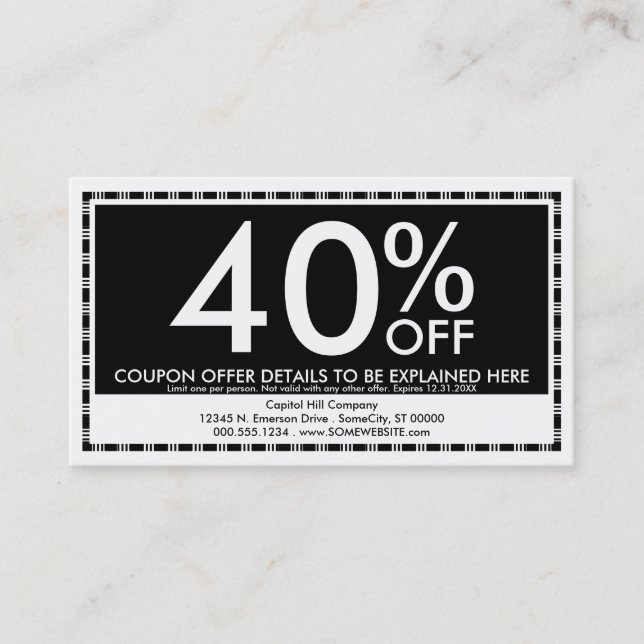 emo style coupon discount (Front)