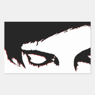 emo style rectangular sticker