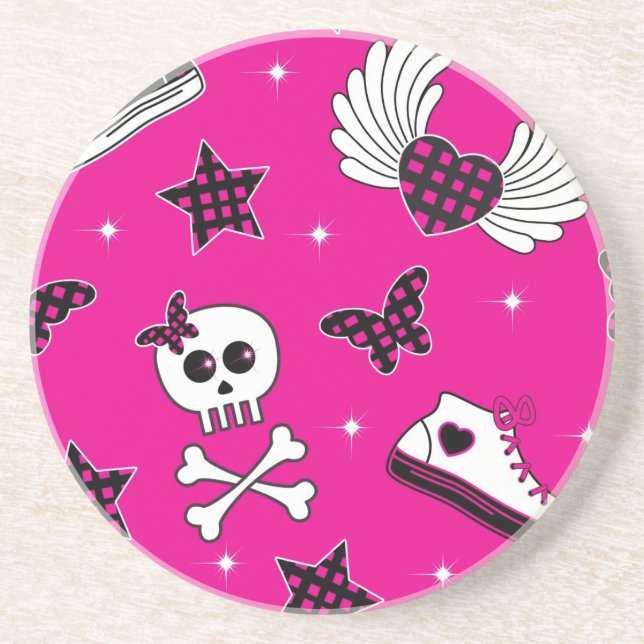 Emo Symbols Coaster (Front)