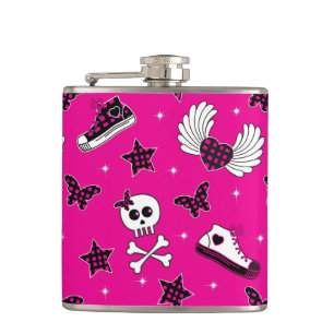 Emo Symbols Hip Flask
