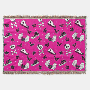 Emo Symbols Throw Blanket