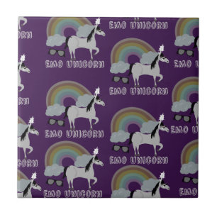 Emo Unicorn Pattern Tile