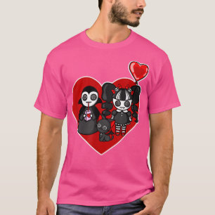Emo Valentine's Day Goth Valentine Kawaii Vampire  T-Shirt