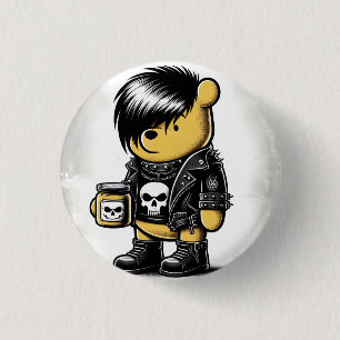 Emo Winnie the Pooh 1 3 Cm Round Badge