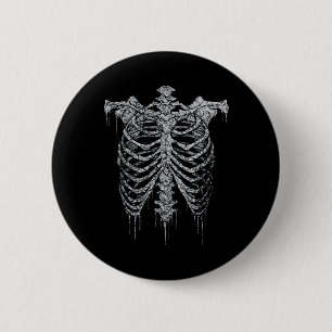 Emo Y2k Grunge Aesthetic Rib Cage Gothic Halloween 6 Cm Round Badge